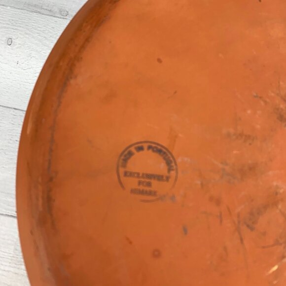 Vintage Himark TERRA COTTA Turquoise South Western Large Round Shallow Bowl Dish - Picture 8 of 10